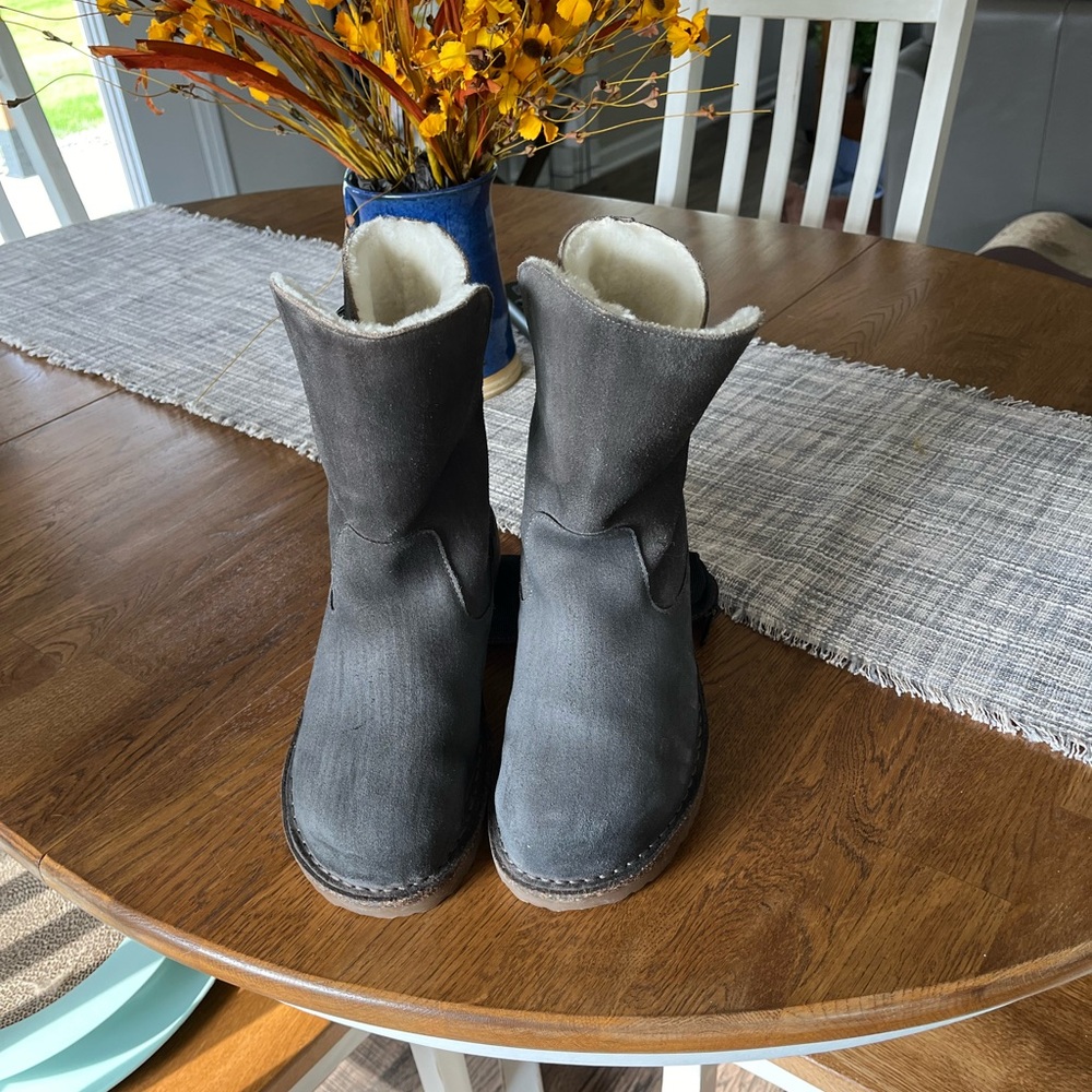 WMNS BIRKENSTOCK SHEARLING UPSALA WINTER BOOTS SZ.40 MEDIUM GREY